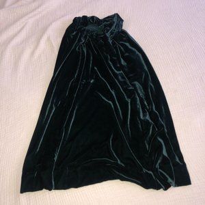 Yohji Yamamoto dark emerald velvet skirt